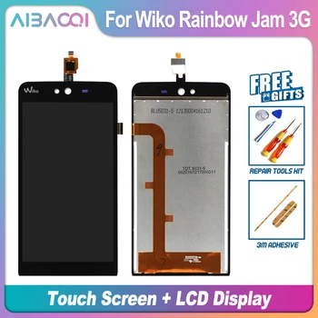 AiBaoQi Фирменная Новинка 5,0 Дюймов Сенсорный Экран + 1280X720 ЖК-Дисплей Дисплей В Сборе Замена Для Wiko Rainbow Jam 3G Модель Телефона