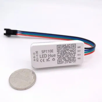 SP110E; Bluetooth пиксельный светодиодный контроллер с помощью приложения для смартфона для WS2812B SK6812 DMX512 1903 DC5-12V