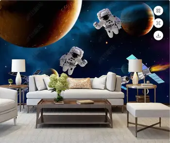 3d фотообои на заказ Настенная роспись Космическая станция Космический корабль Фон детской комнаты домашний декор обои для стен 3d