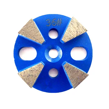 Эффективный 3-дюймовый алмазный напольный шлифовальный диск - полировальный круг с 4 трапециевидными сегментами для бетонной поверхности - 12ШТ