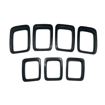 Сетчатые вставки в решетку радиатора Автомобиля, Кольца, Крышки, Комплект накладок для Jeep Compass MP 2017 2018 2019 2020