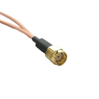 Штекер RP SMA к 2X разъему RP-SMA с внутренним разъемом RP-SMA, объединяющему кабель-косичку RG316 15 см 6 дюймов для беспроводного модема