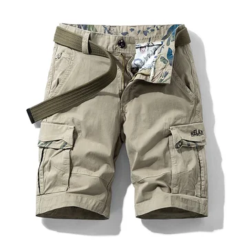 Летние мужские шорты-карго 2021 года, хлопковые тактические шорты-карго, мужские джинсовые короткие брюки для бега трусцой, повседневные спортивные шорты на открытом воздухе, брюки