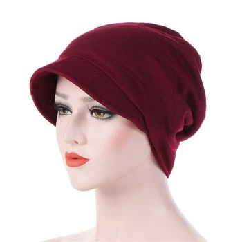 Модная осенняя Ветрозащитная шляпа для женщин, простые однотонные наушники, зимняя шапка с теплыми полями, женская кепка-капот.