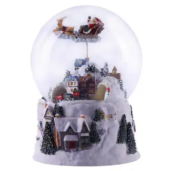 Музыкальная шкатулка, Хрустальный шар, Снежный шар, Вращающийся световой поезд, Вращающаяся Рождественская елка, Поделки, Декор для домашнего рабочего стола, Подарки подруге