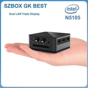 GK ЛУЧШИЙ Карманный ПК Intel N5105 2,4 G / 5G Wi-Fi 6 Двойная Локальная СЕТЬ M.2 2242 SSD DDR4 Windows 11 Мини-ПК С Тройным Дисплеем Настольный компьютер