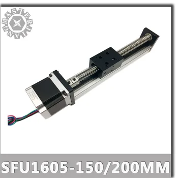 Шариковый винт SFU1605 Stage D Высокоточный эффективный ход 150/200 мм Линейной направляющей Системы привода модуля SGX sfu1605.