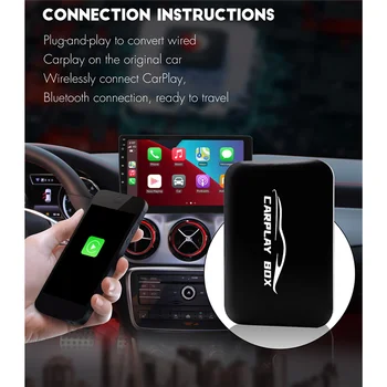 Беспроводная коробка Carplay, проекционный экран Bluetooth, беспроводной ключ Carplay, подключенный к беспроводному адаптеру Carplay, система Linux
