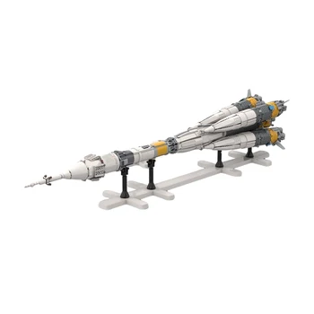 Ракета-носитель космической серии BuildMOC Sojus-FG, Российская орбитальная ракета-носитель, Кирпичный строительный блок, Лучшие игрушки в подарок для детей