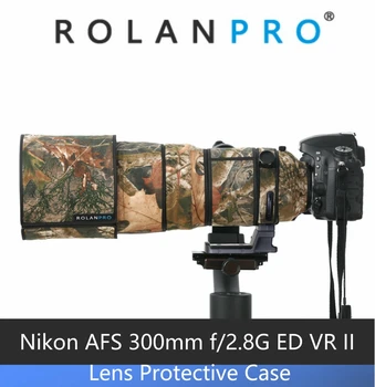 Камуфляжный чехол для объектива ROLANPRO, Дождевик для объектива Nikon AF-S 300mm f/2.8 G ED VR I/II, Защитный Чехол Для зеркальной камеры Nikon