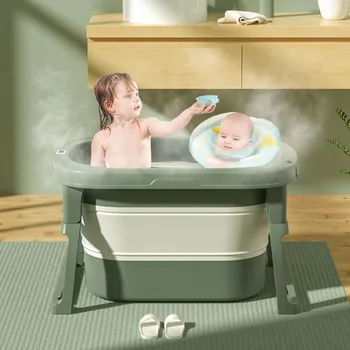 Детская ванночка для детей 0-15 лет, домашний удобный складной тазик, тазик из безопасного материала, Устойчивое несущее ведро для ванны