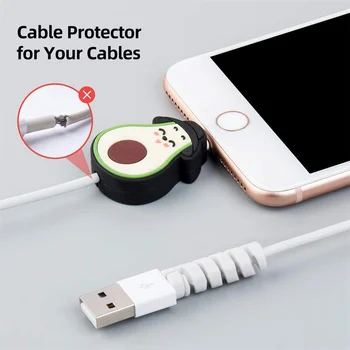 Портативный протектор USB-кабеля, симпатичный защитный рукав для предотвращения разрыва, Мини-защита шнура для передачи данных, Прочная защита проводов шнура