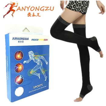 Дышащие носки для ночного сна Anyongzu карамельного цвета, утягивающие ноги, медицинские компрессионные носки с тонкими швами