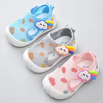 Sandalias/ Детские сандалии; Детская прогулочная обувь; Новинка 2023 года; летняя дышащая повседневная обувь для мальчиков с мягкой подошвой; детская обувь для девочек; босонжки