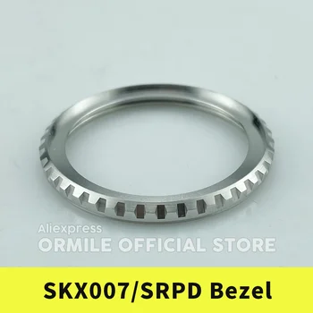 Безель в стиле SKX007/SRPD LX Line Серебристый, матовый + полированная нержавеющая сталь 316L