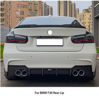 Диффузор заднего бампера для BMW F30 F31 3 серии 2012-2018 M-Sport, обвес из настоящего углеродного волокна, спойлер, разветвитель лопастей