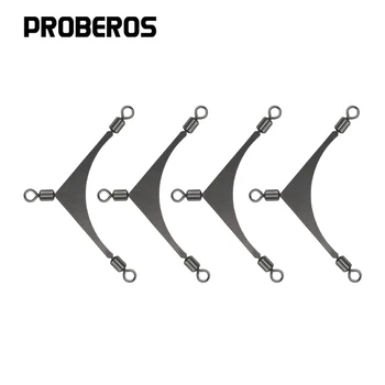 PRO BEROS 3-Полосная Рыболовная джиг-головка из нержавеющей стали, вертлюги, Рыболовная удочка, Поворотные Рыболовные снасти, Треугольные Соединители для рыбалки
