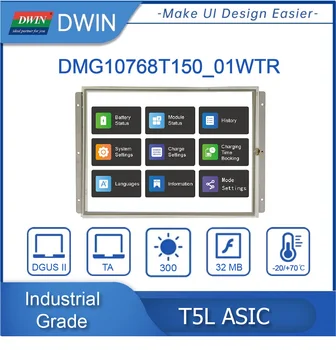 Разрешение 15,0 дюймов 1024* 768 пикселей, 16,7 Млн Цветов IPS-TFT-LCD С Широким Углом обзора И Конформным покрытием DMG10768T150_01W