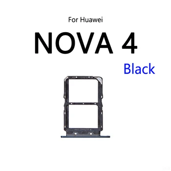10 шт./лот для Huawei P30 Lite/Nova 4E 4 Новых слота для SIM-карт, держатель лотка, гнездо для чтения sim-карт, разъем для чтения Sim-карт
