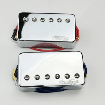 1 Комплект оригинальных звукоснимателей Wilkinson Electric Guitar Humbucker для гитары в стиле LP SG с хромированным серебряным покрытием (гриф и бридж)