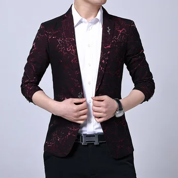 Весенне-осенняя одежда, Новый Повседневный костюм, мужской костюм большого размера, Корейский вариант пальто для похудения Marble 982