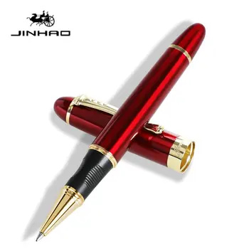 JINHAO X450 Гладкая пишущая ручка-роллер с черной заправкой 0,7 мм, высококачественные металлические чернильные ручки для канцелярских принадлежностей для студентов, Новинка