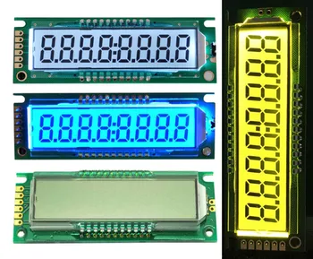 22PIN COB TN Positve 8-Значный Сегментный ЖК-панель Экранный Модуль HT1621B IC SPI Интерфейс Синий/Белый/Желто-Зеленый Подсветка 5V 3V