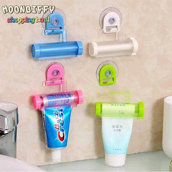 Креативный роликовый дозатор зубной пасты На присоске можно повесить Многофункциональный косметический дозатор для зубной пасты Инструменты для дома и ванной