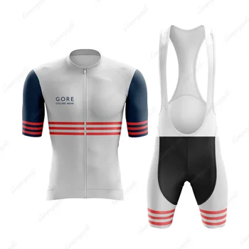 Летний комплект велосипедной майки, велосипедная одежда GORE, Дышащая велосипедная одежда, мужская велосипедная рубашка, нагрудник, шорты, костюм, топы для горных велосипедов MTB
