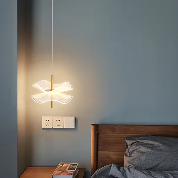 Акриловая люстра Nordic Luxuy для гостиной, прикроватной тумбочки спальни, домашнего декора, светодиодных подвесных светильников, внутреннего освещения 95-240 В