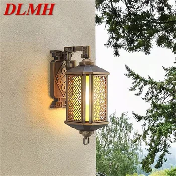 DLMH Наружный бронзовый свет светодиодные настенные светильники бра Классические водонепроницаемые Ретро для украшения домашнего балкона
