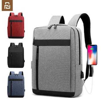 Рюкзак YOUPIN, Многофункциональный деловой рюкзак для ноутбука, USB-порт для зарядки, водонепроницаемая пленка, мужской рюкзак, повседневная сумка