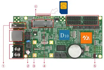Полноцветный светодиодный контроллер HD-D16 d15, USB WIFI, поддержка HD-PLAER, полноцветный видеостенный экран в помещении/на улице