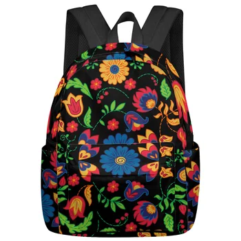 Женские рюкзаки Mexican Flower Leaf, подростковые студенческие школьные сумки, Рюкзак для ноутбука, изготовленный на заказ, для мужчин, женщин, для женщин, для путешествий, Mochila