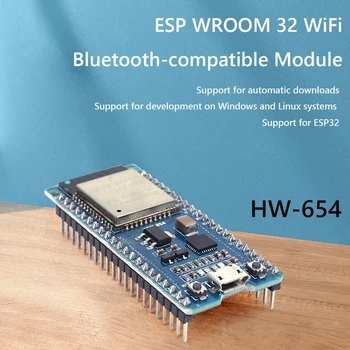 Плата разработки ESP WROOM 32, Двухъядерный процессор, совместимый с Wi-Fi и Bluetooth, модуль датчика Холла с SPI-вспышкой, 4 МБ, низкое энергопотребление