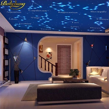 изготовленные на заказ большие настенные обои beibehang вилла потолок гостиная спальня фон обои 12 созвездий 3D обои