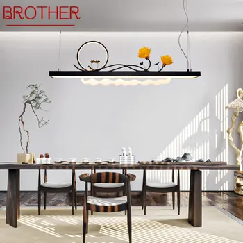 Современный подвесной светильник BROTHER, креативная китайская Потолочная Светодиодная Люстра 3 цветов, Декор для домашней столовой Чайханы