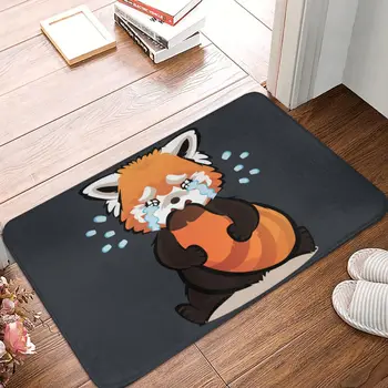 Застенчивый Красный панда Нескользящий коврик для ванной Модный летний кавайный ковер для пола Приветственный коврик для помещений Декоративный