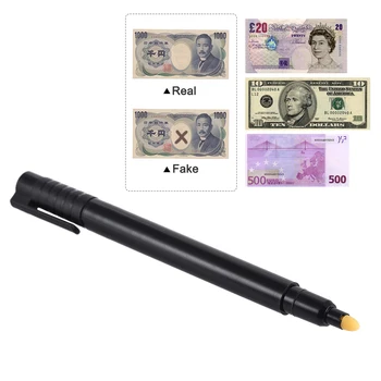 10ШТ Ручка-детектор поддельных евро-денег Ручка-детектор поддельных денег Тестер поддельных банкнот для долларовой банкноты США Евро