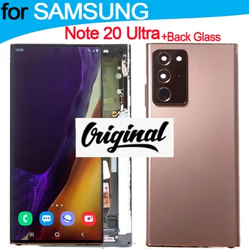 100% Оригинальная Замена ЖК-дисплея SAMSUNG Galaxy Note 20 Ultra Display N985F, N985F/DS N986B Сенсорный Экран с Задним Стеклом
