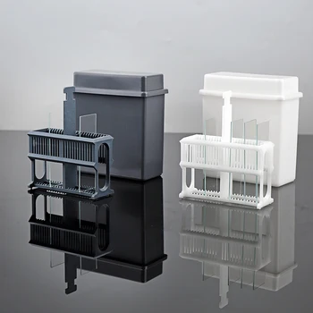 1 комплект лабораторного пластикового резервуара для окрашивания, подставка для окрашивания, коробка для ремонта антигена, содержащая предметное стекло из 24 предметов