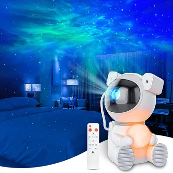 НОВЫЙ астронавт, проектор Галактики, Звездное небо, ночник, Милая светодиодная лампа с Луной и звездой, украшение для дома, спальни, Подарок для детей и взрослых