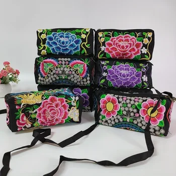 Модная сумка с вышивкой в этническом стиле, сумка для мобильного телефона, кошелек, сумка для отдыха для женщин
