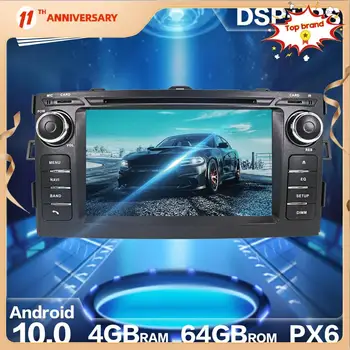 Aotsr PX6 Android 10 Автомобильный Радиоприемник GPS Навигация Для Toyota Auris 2006-2012 Автомобильный HD Стерео Видео Мультимедийный DVD-плеер DSP carplay