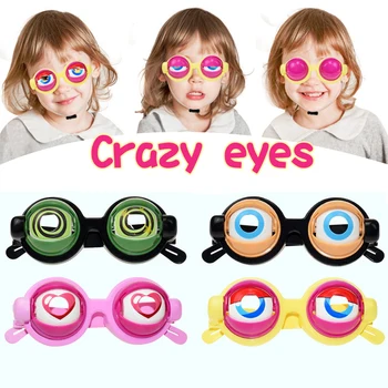 Сумасшедшие глаза, детские забавные очки, игрушки, новинка, креатив, Забавный реквизит, очки