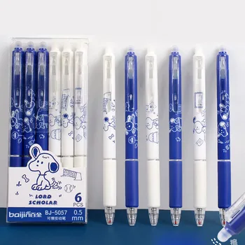 48 шт./лот, креативная стираемая гелевая ручка для собак, милые ручки с нейтральными черными/синими чернилами 0,5 мм, Рекламные Подарочные Офисные школьные принадлежности