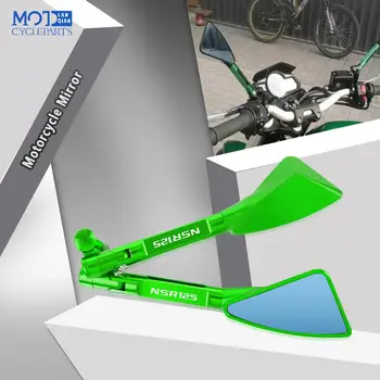 Универсальные аксессуары для мотоциклов Алюминиевое зеркало заднего вида с ЧПУ Модифицированное пятиугольное зеркало заднего вида для Honda NSR125 NSR 125