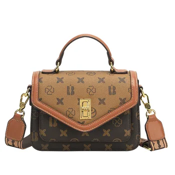 Маленькая женская сумка KUROYABU Business, винтажная сумка-мессенджер, модный тренд, сумка через плечо, классическая кожаная сумка с принтом