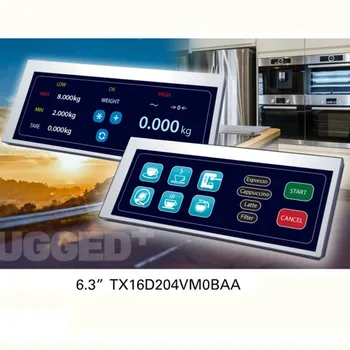 TX16D204VM0BAA Оригинальные 6,3-дюймовые модули отображения 800 * 280 TFT-LCD