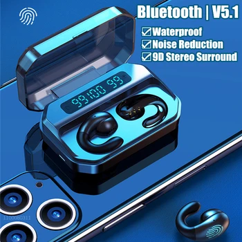 2023 Новые беспроводные наушники TWS Bluetooth с клипсой 9D, стереонаушники объемного звучания, спортивная гарнитура с шумоподавлением для iOS Android